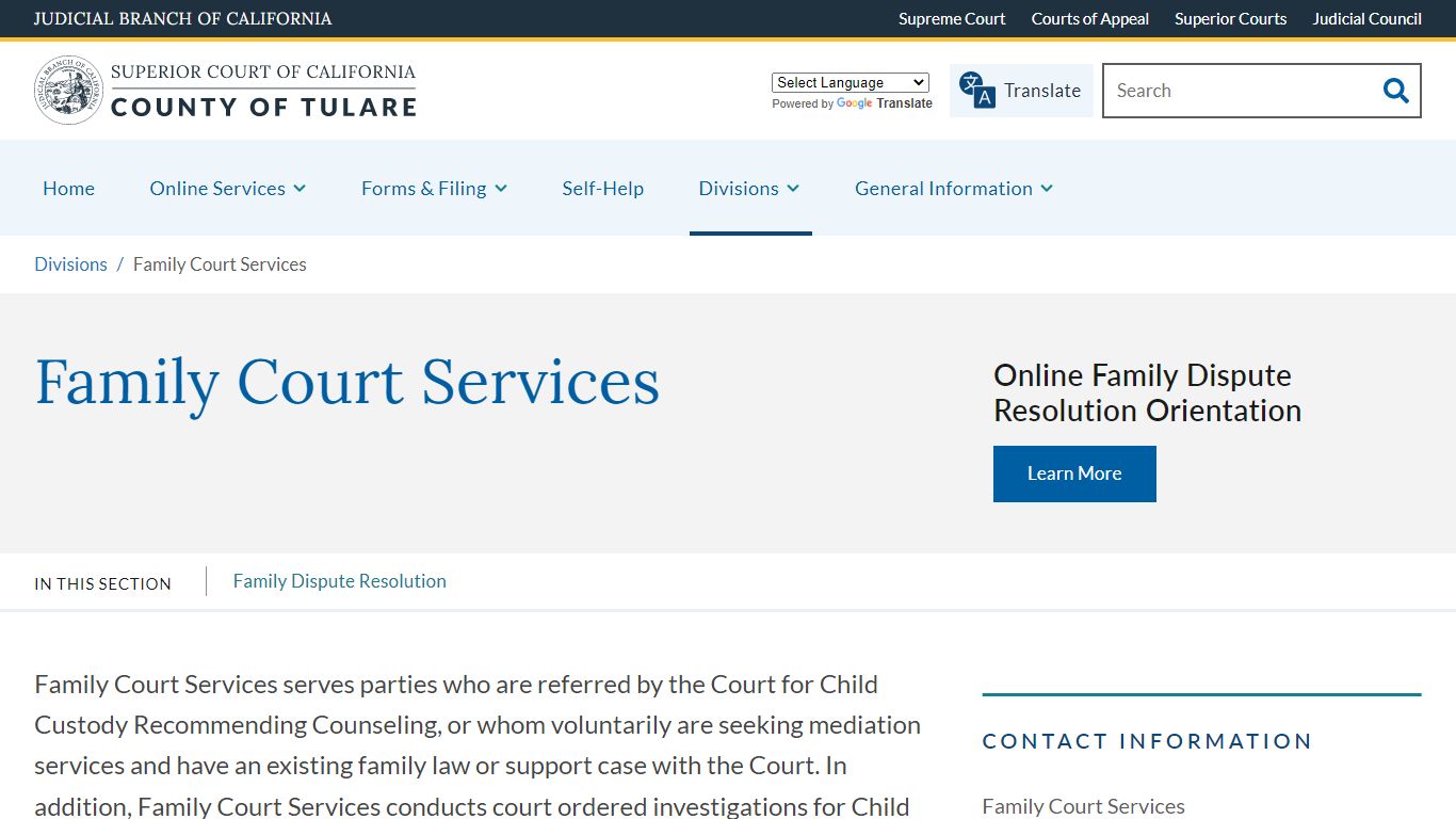 Family Court Services | Judicial Council of California ...